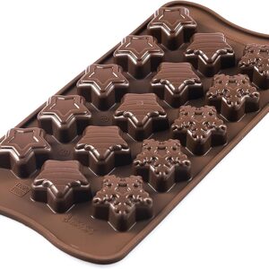 Stampo Cioccolatini in silicone Winter Stars Silikomart