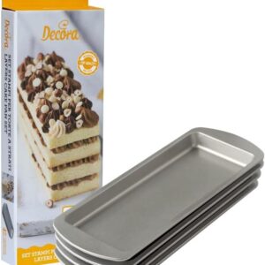 Set stampi per torte a strati rettangolari Decora