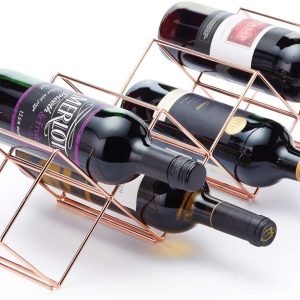 BarCraft Supporto per Bottiglie di Vino, Marrone